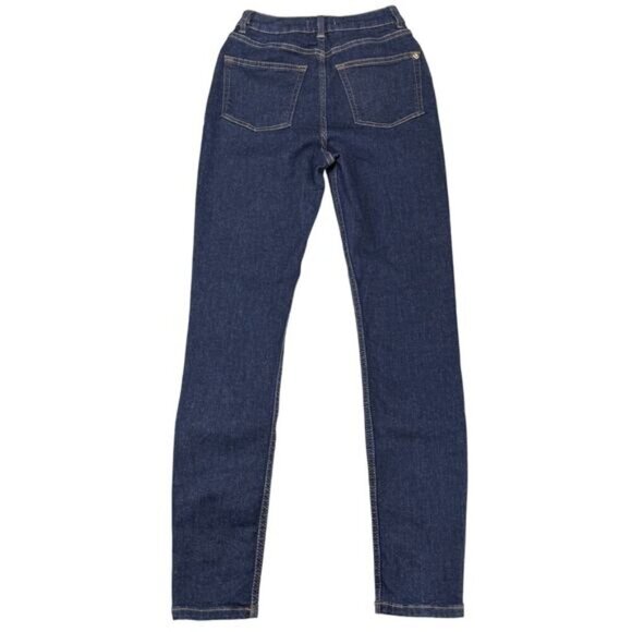 TED BAKER Leppie Button Front High Rise Skinny Jean Sz 25 Dark Blue - Picture 3 of 7